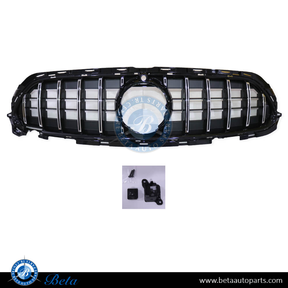 Radiator Grille GT Look with Camera Hole for Mercedes E-Class W213 2021-Up models, Part Number 2138884A00