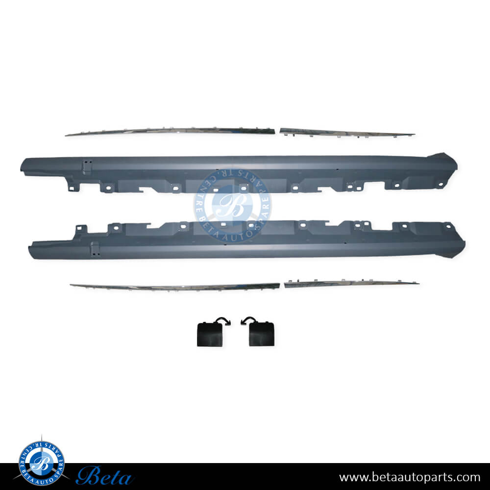 Side Skirts Normal AMG for Mercedes S-Class 2021-Up models, Part Number 2236988100 / 2236988200