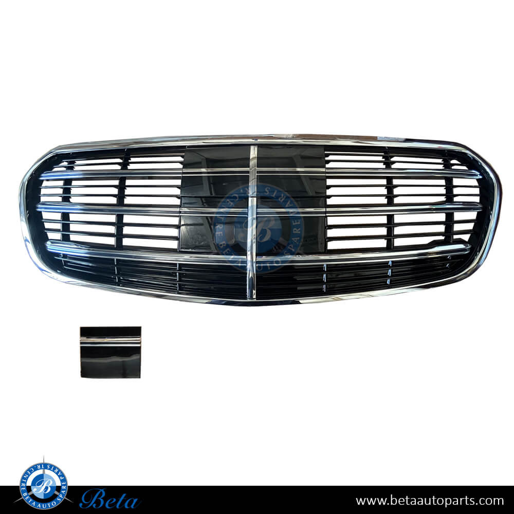 Grille without Camera and with ACC Silver Color for Mercedes S-Class W223 2021-Up models, Part Number 2238804000