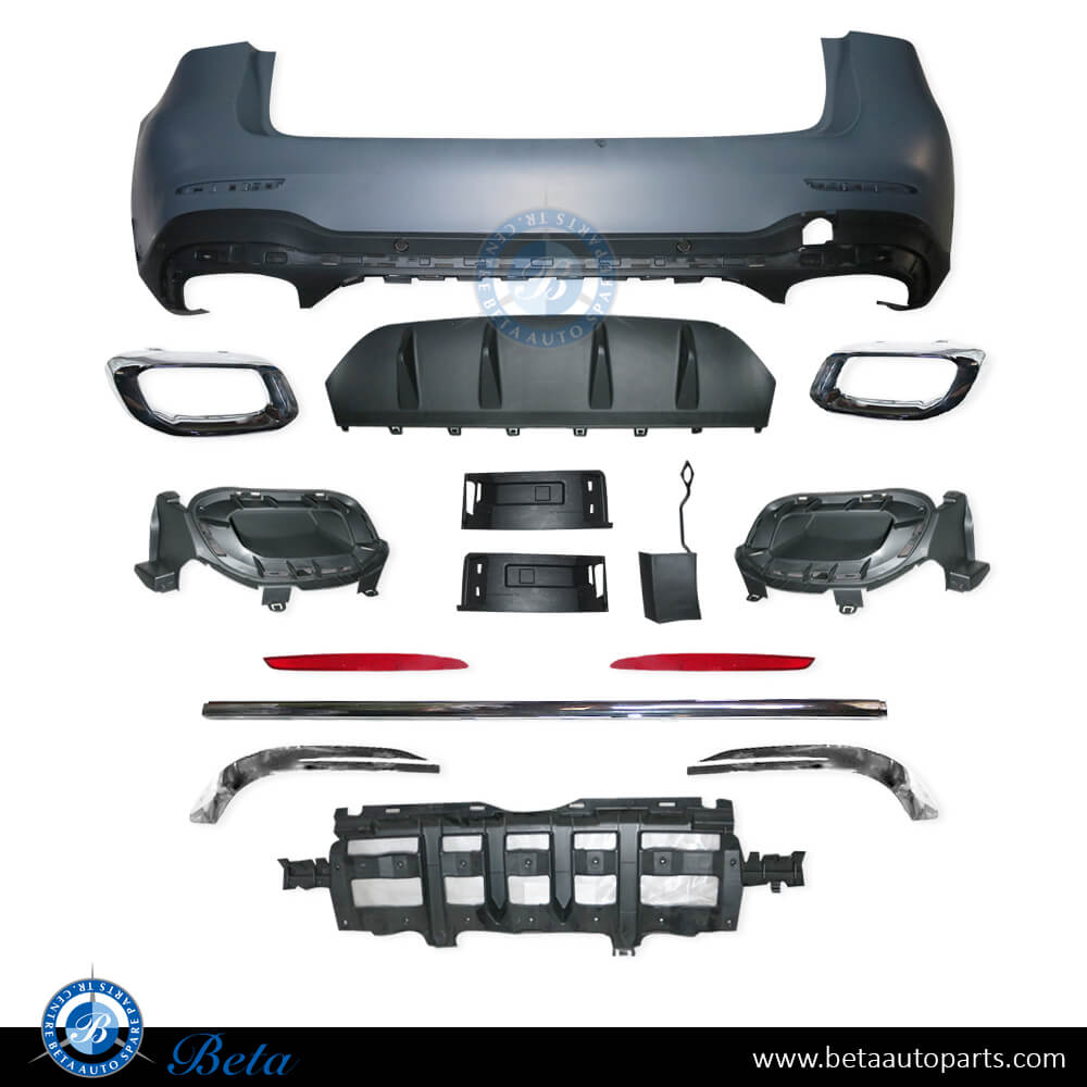 Rear Bumper Normal AMG with ACC and Park Assist for Mercedes GLC-Class W253 2020-2022 models, Part Number 2538800007