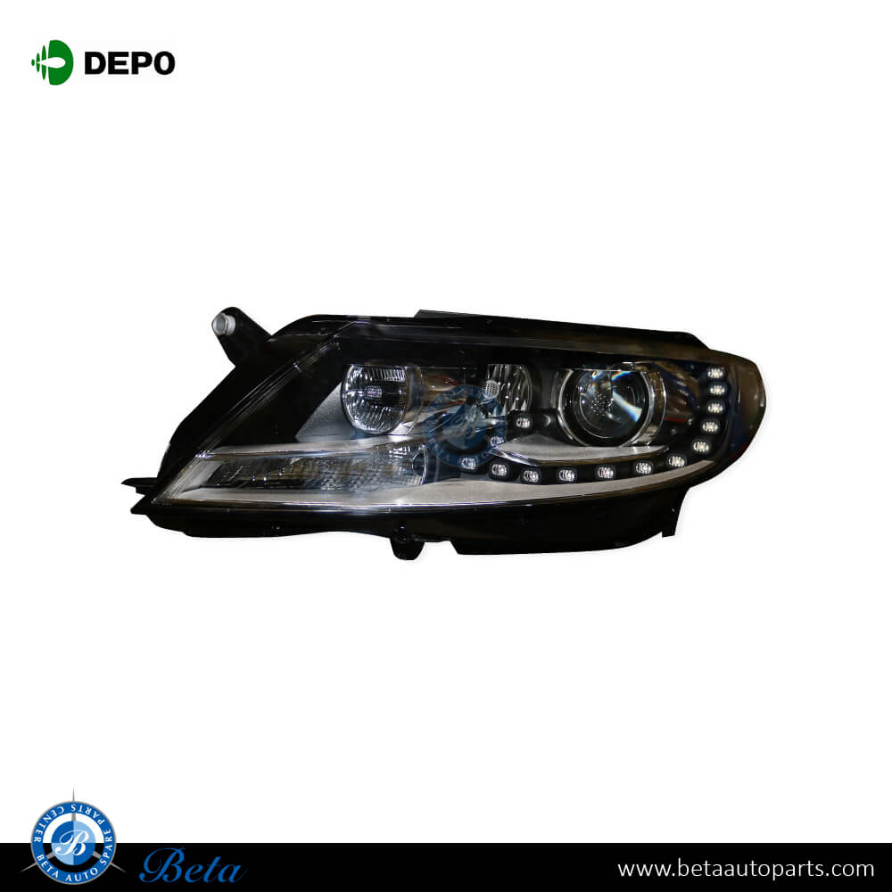 Left Side Headlamp Xenon LED for Volkswagen CC 2012-2017 models, Part Number 3C8941753F / 3C8941753J / 3C8941753Q