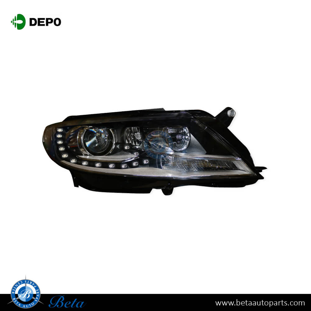 Right Side Headlamp Xenon LED for Volkswagen CC 2012-2017 models, Part Number 3C8941754F / 3C8941754J / 3C8941754Q