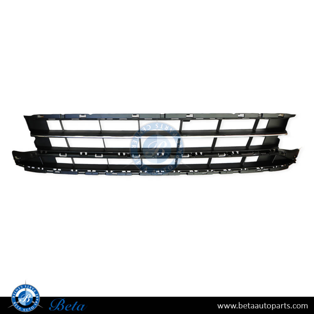 Front Bumper Lower Grille with Chrome Moulding for Volkswagen Passat 2015-2019 models, Part Number 3G0853671