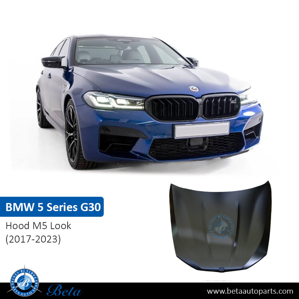 BMW 5 Series G30 (2017-2023), Hood M5 Look - Aluminum, Taiwan, 41007440427