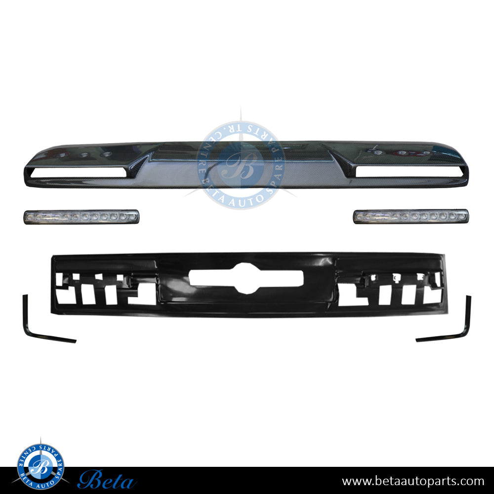 Front Roof Spoiler BBS Look Carbon for Mercedes G-Class W463 2018-Up models, Part Number 4638801101