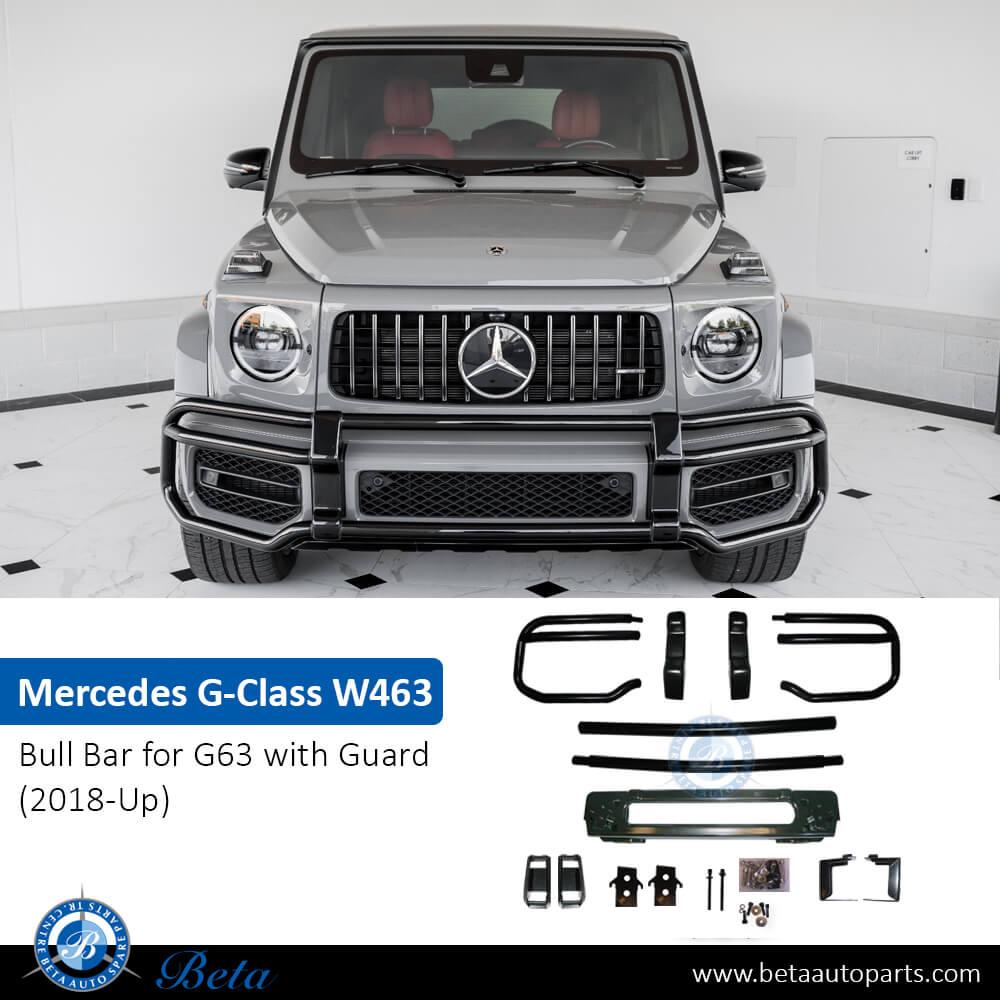 Mercedes G-Class W463 (2018-Up), Bull Bar for G63 with Guard -Black, China, 4638807601