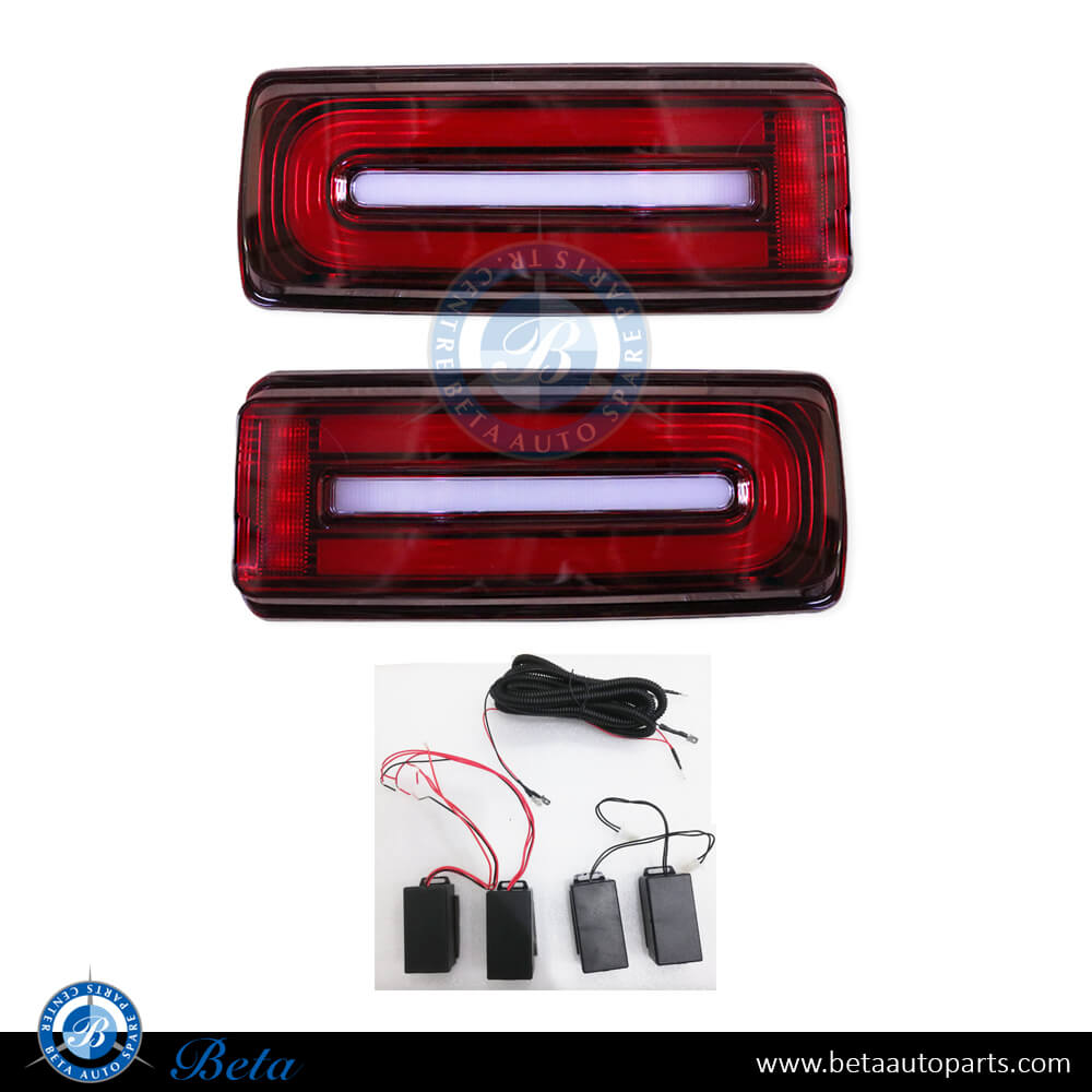 Tail Lamp Upgrade to 2018 Look Red for Mercedes G-Class W463 1992-2017 models, Part Number 4639068100 / 4639068300