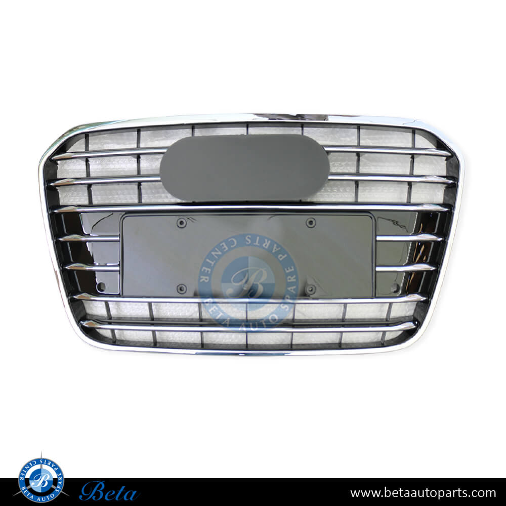 Grille with Chrome Moulding for Audi A6 2011-2014 models, Part Number 4G0853651T94