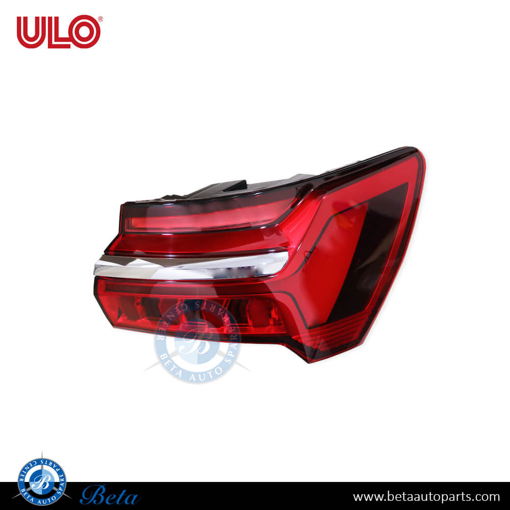 Right Side Tail Lamp LED with Dynamic Blinker Silver for Audi A6 2019-Up models, Part Number 4K5945092