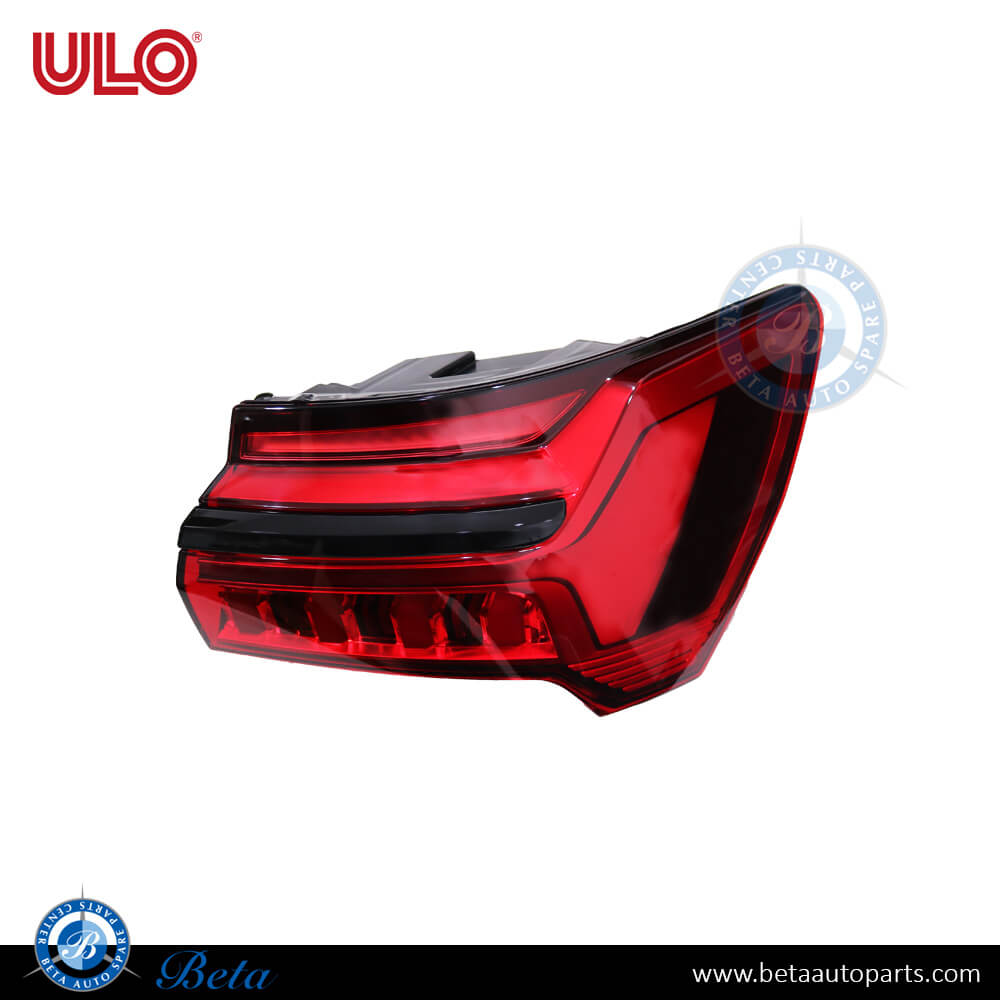 Right Side Tail Lamp LED with Dynamic Blinker Black for Audi A6 2019-Up models, Part Number 4K5945092D