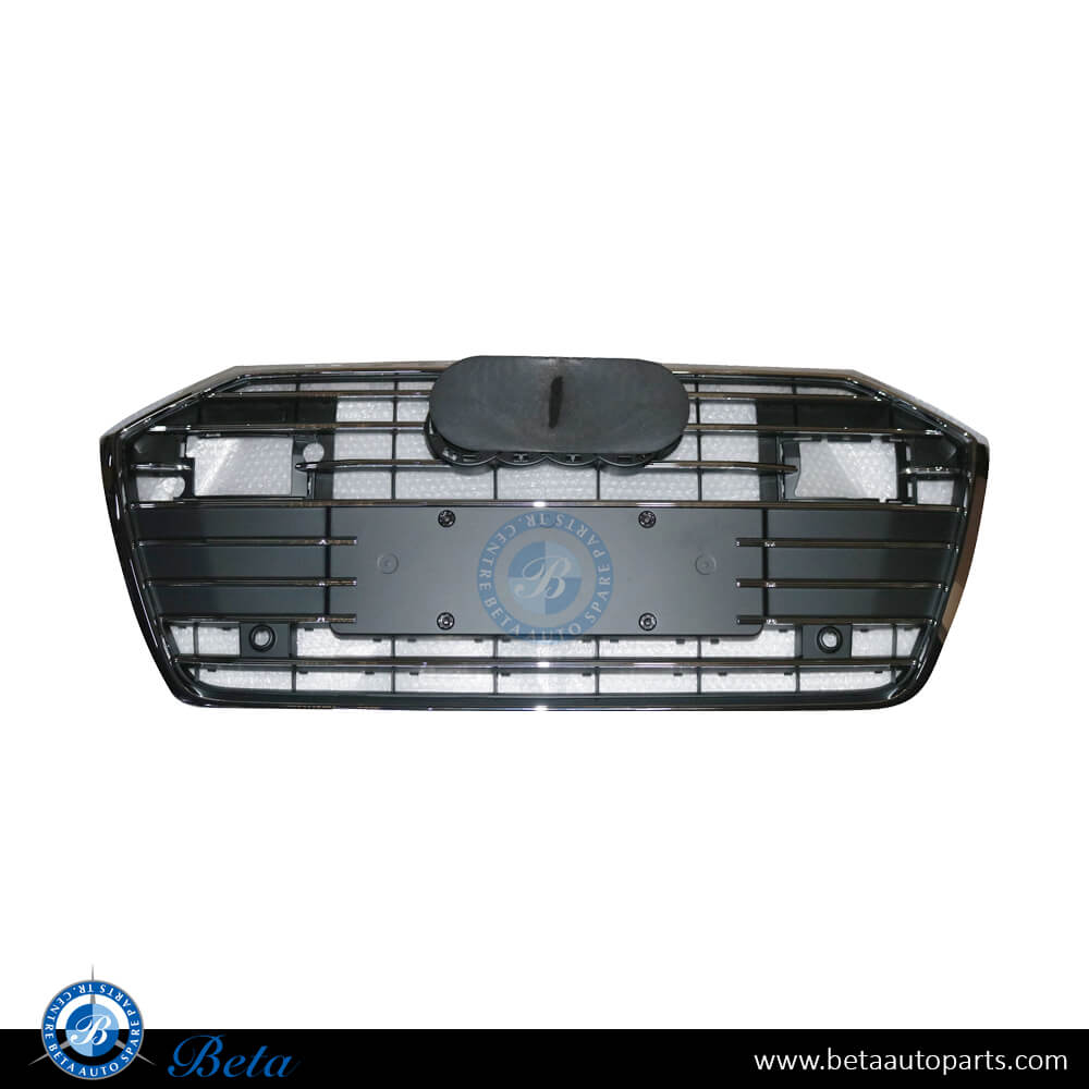 Radiator Grille with ACC Gray color for Audi A6 S-Line 2019-Up models, Part Number 4K0853651RU6