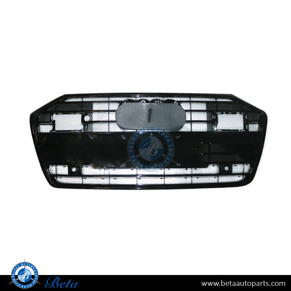 Radiator Grille with ACC Gloss Black color for Audi A6 S-Line 2019-Up models, Part Number 4K0853651T94