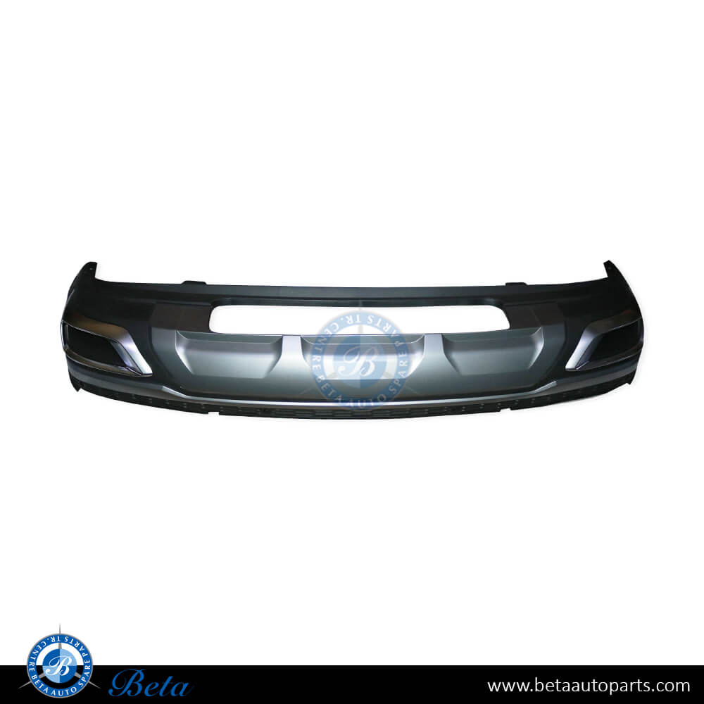 Rear Diffuser Platinum Grey for Audi Q7 S-Line 2020-Up models, Part Number 4M0807434R1RR