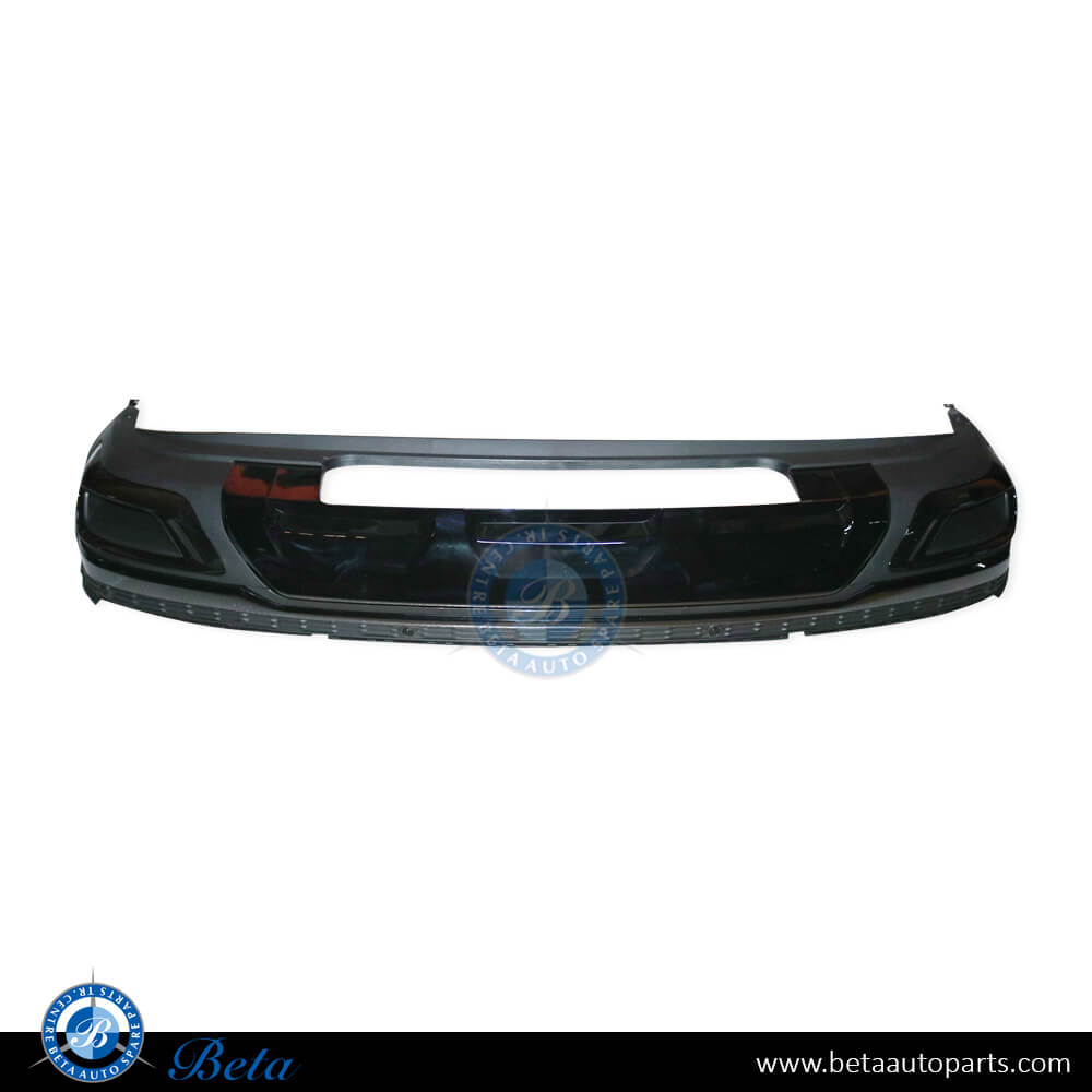 Rear Diffuser Gloss Black color for Audi Q7 S-Line 2020-Up models, Part Number 4M0807434RT94