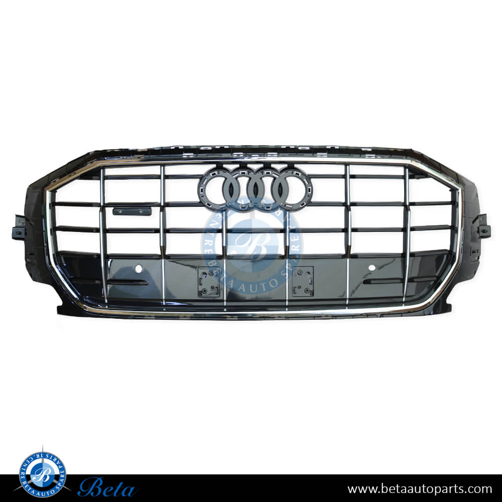 Radiator Grille with PDC without ACC and Camera for Audi Q8 2019-Up models, Part Number 4M8853651BB