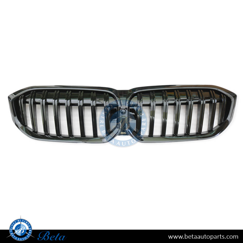 Radiator Grille M-Tek with Camera Hole Gloss Black color for BMW 3 Series G20 LCI 2023-Up models, Part Number 51115A1BFB0