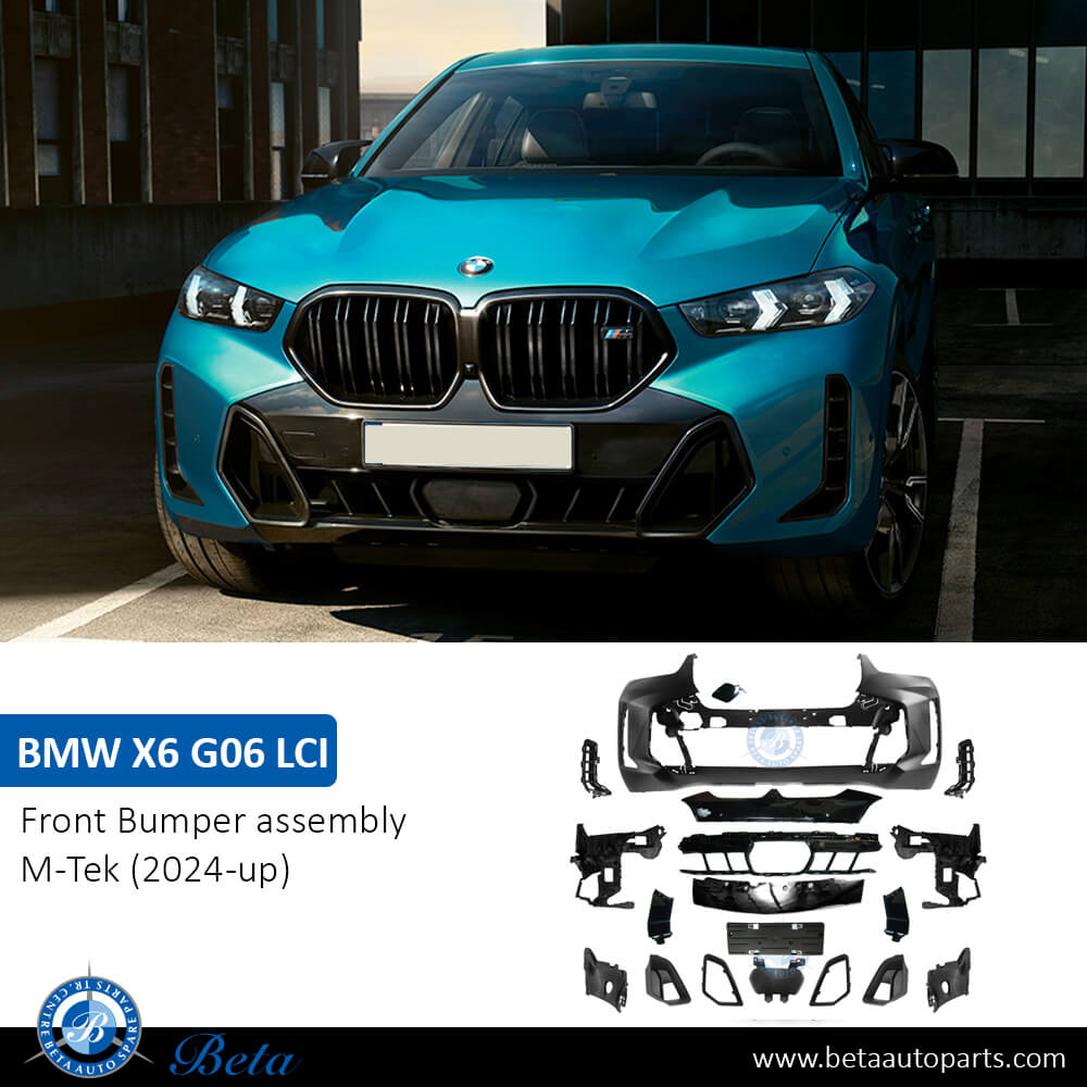 BMW X6 G06 LCI (2024-Up), Front Bumper M-Tek with PDC and Park Assist, China, 51115A50FE4