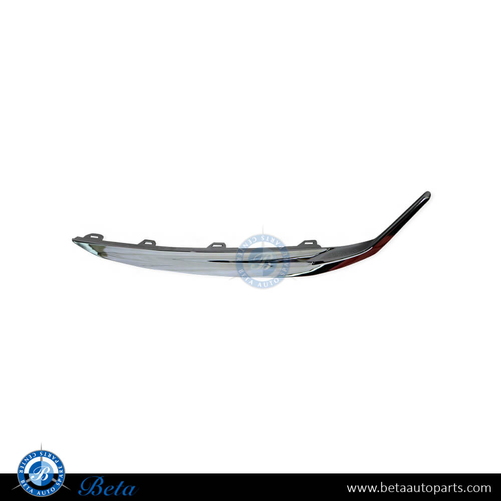 Right Side Front bumper Lower Chrome Moulding - Luxury for BMW 7 Series G11 / G12 LCI 2020-Up models, Part Number 51117475196