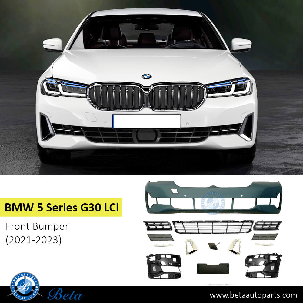 BMW 5 Series G30 LCI (2021-2023), Front Bumper  with PDC, China, 51119852198