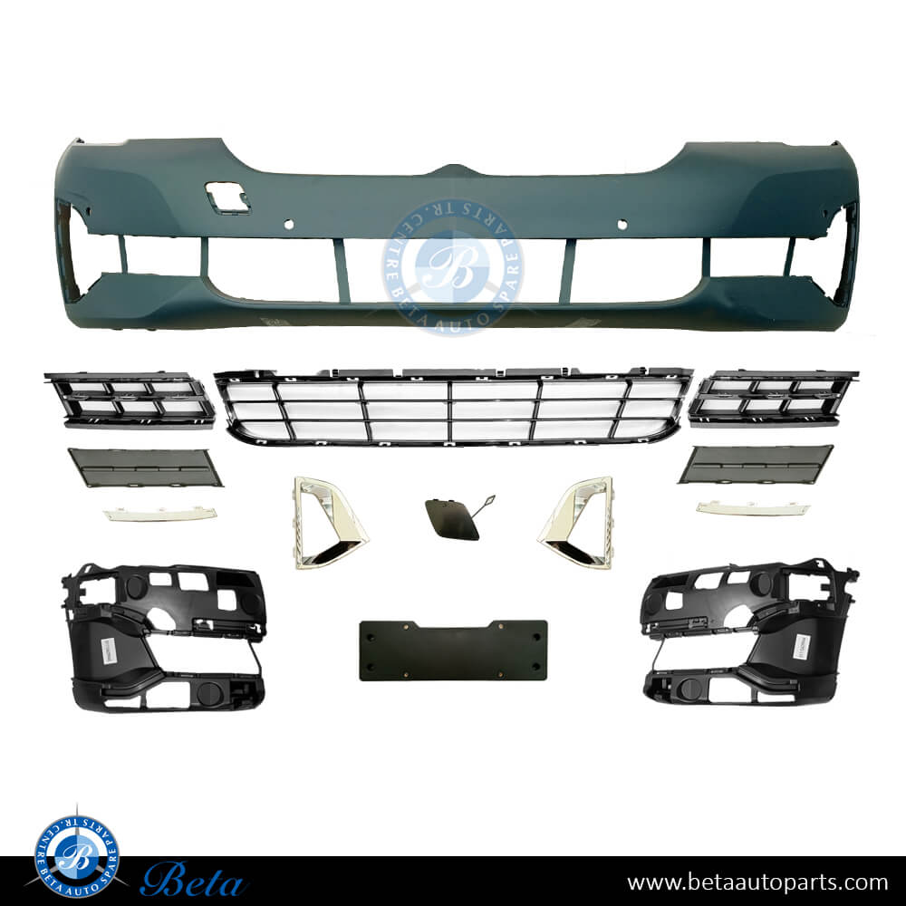 BMW 5 Series G30 LCI (2021-2023), Front Bumper  with PDC, China, 51119852198