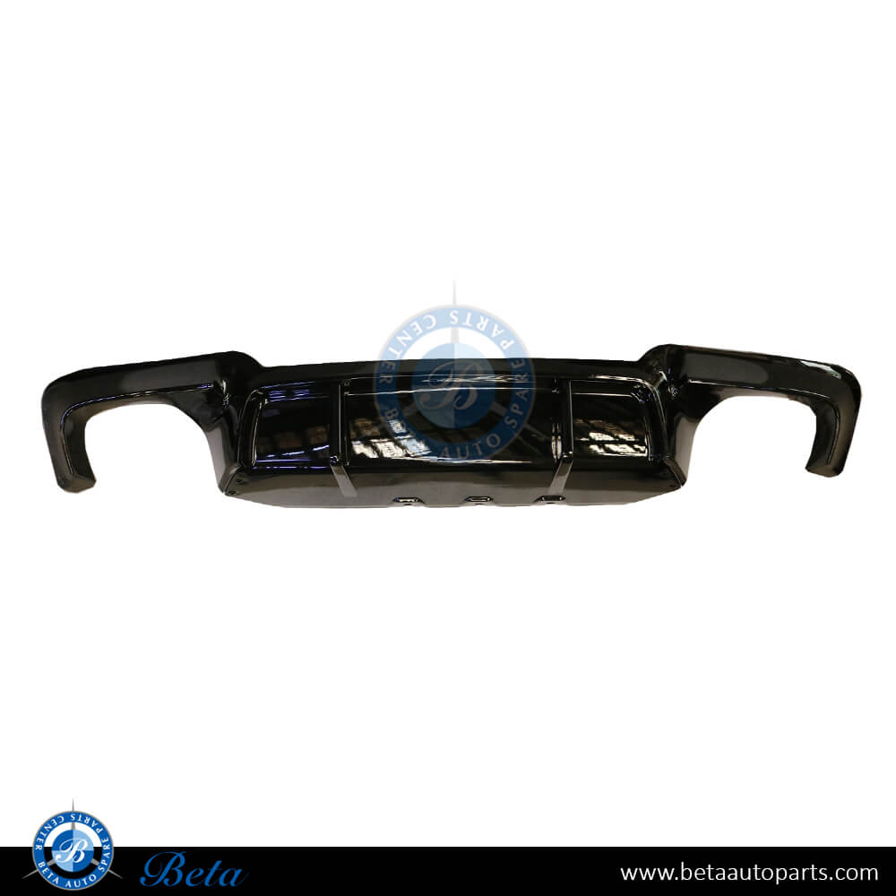 Rear Diffuser V look for M-Tek Gloss Black color for BMW 5 Series F10 2010-2016 models, Part Number 51128050480