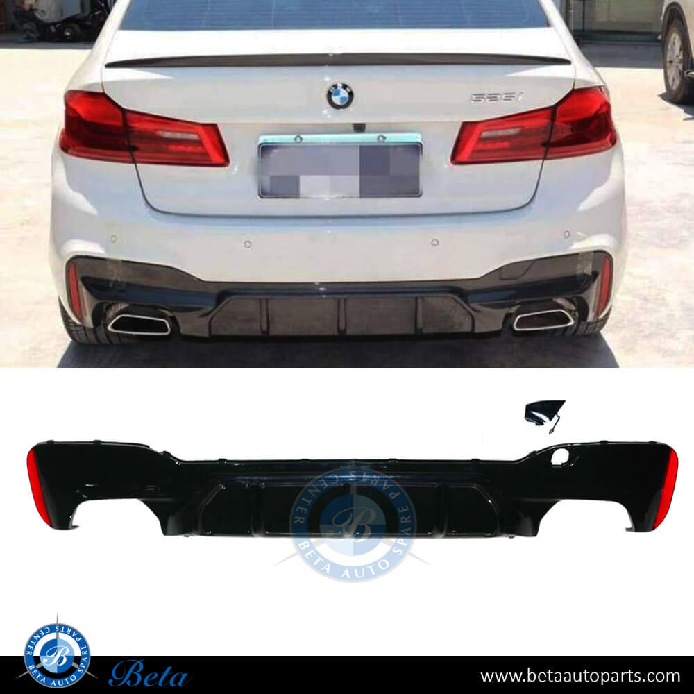 Rear Diffuser M5 look for M-Tek 530i / 540i for BMW 5 Series G30 2017-2020 models, Part Number 51128069485