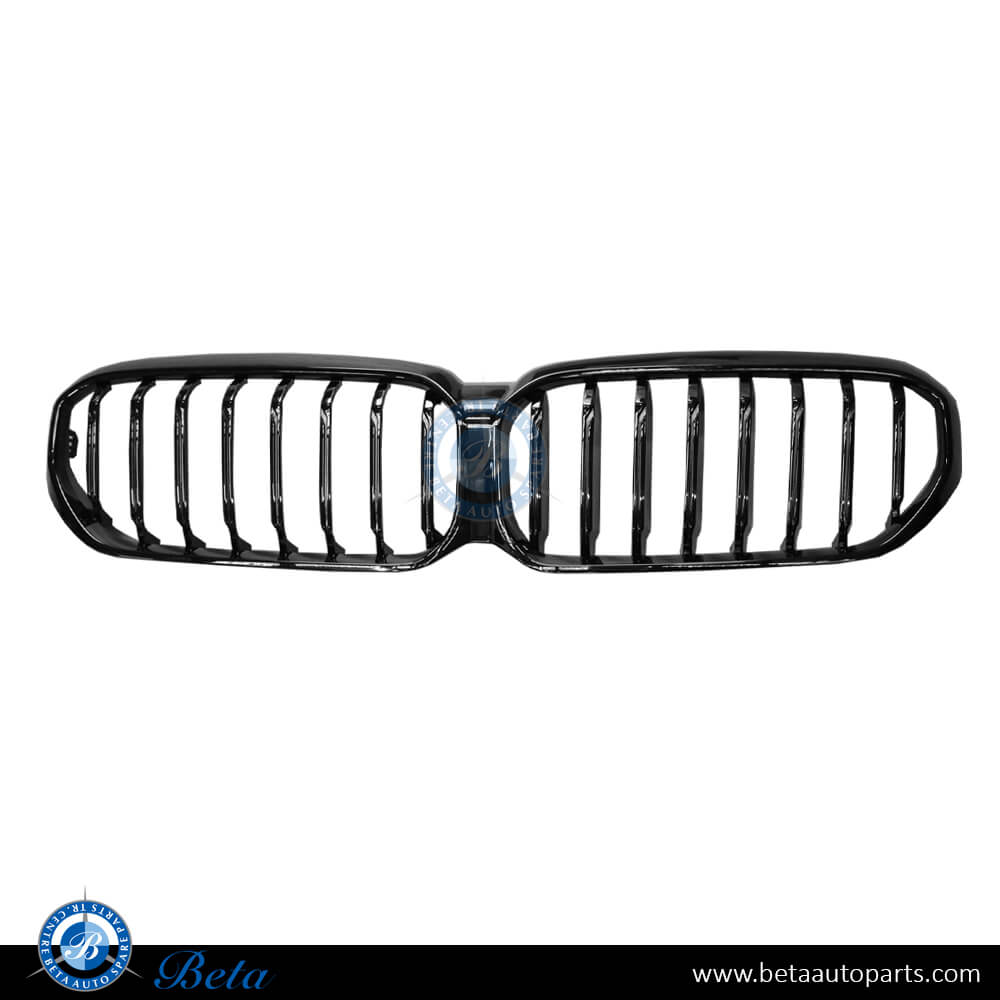 Radiator Grille without Camera Hole Gloss Black color for BMW 5 Series G30 LCI 2021-Up models, Part Number 51129852168