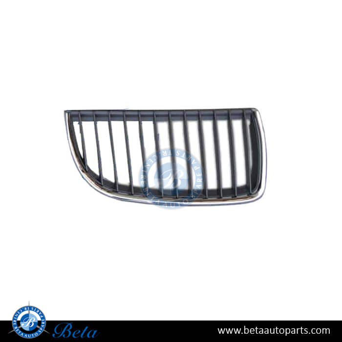 Right Side Grille - Black and Chrome for BMW 3 Series E90 2005-2008 models, Part Number 51137120008