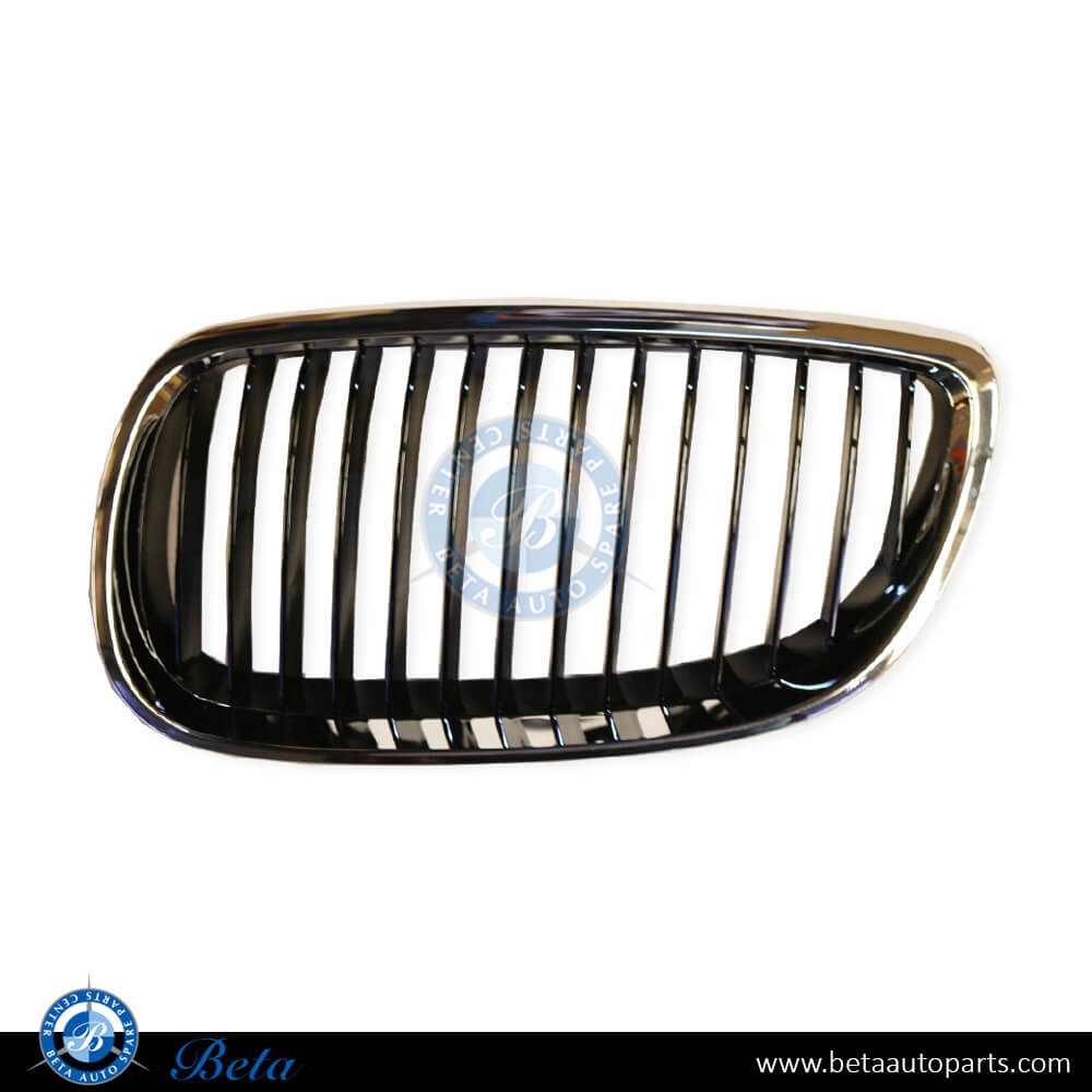 Left Side Radiator Grille - Black and Chrome for BMW 3 Series E93 / E92 2005-2008 models, Part Number 51137157275