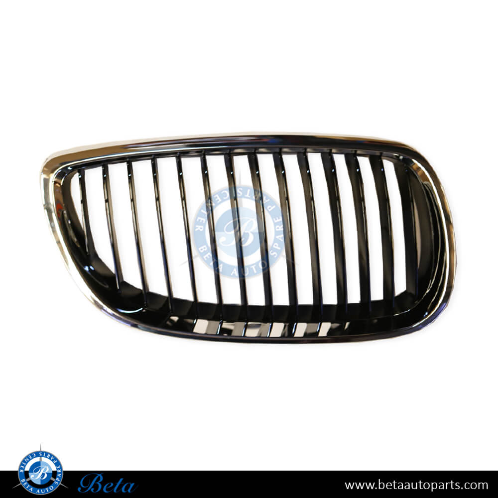 Right Side Radiator Grille - Black and Chrome for BMW 3 Series E93 / E92 2005-2008 models, Part Number 51137157276