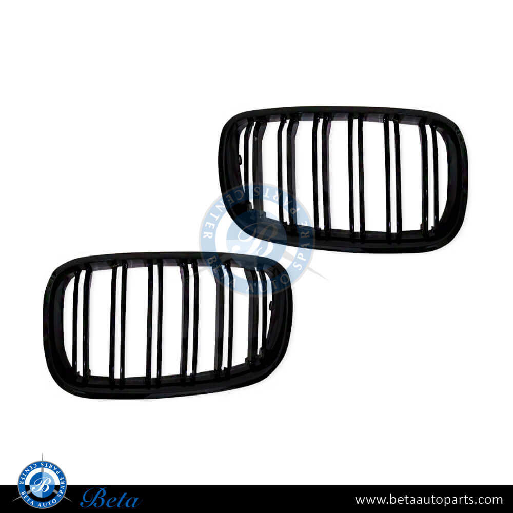 BMW X5/X6 E70/E71 (2007-2014), Grille (Gloss Black), China, 51137157687/51137157688