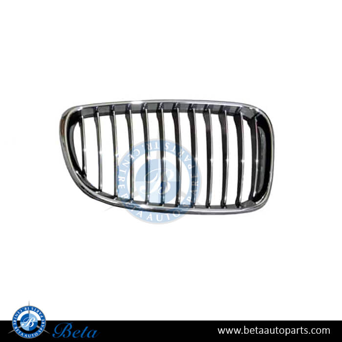 Right Side Grille - Black and Chrome for BMW 1 Series E88/E81/E82/E87 2004-2011 models, Part Number 51137179656