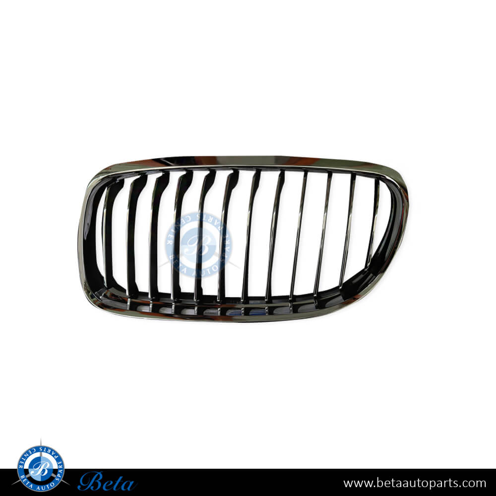 Right Side Radiator Grille - Black and Chrome for BMW 3 Series E90 LCI 2009-2011 models, Part Number 51137201970