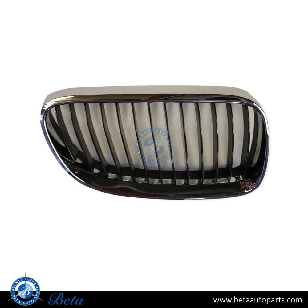 Right Side Radiator Grille - Black and Chrome for BMW 3 Series E92 LCI 2009-2011 models, Part Number 51137254970