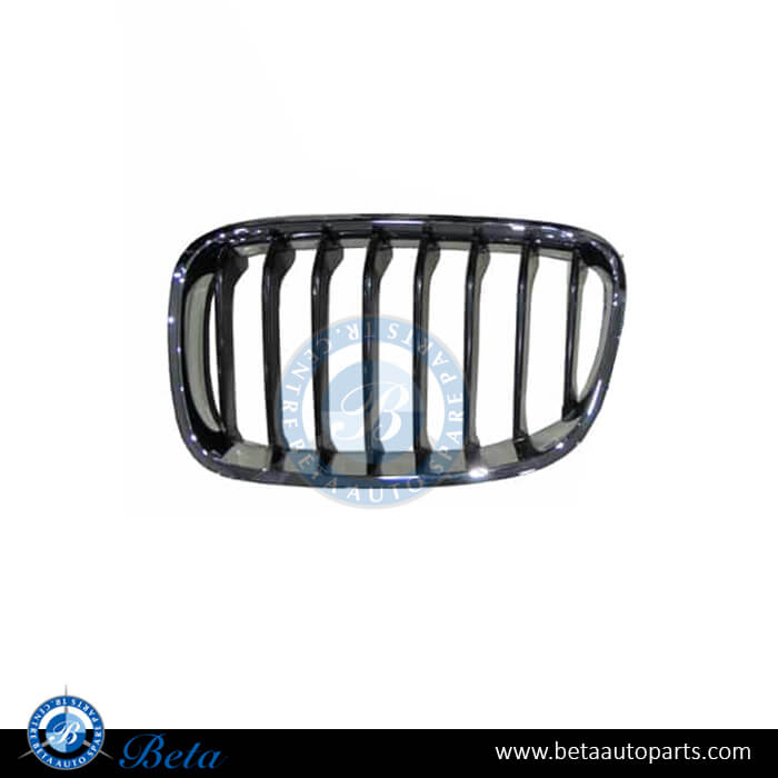 Left Side Grille - Black and Chrome for BMW 1 Series F20/F21 2012-2014 models, Part Number 51137262117