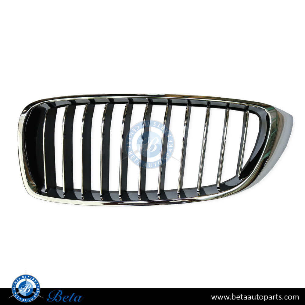 Left Side Radiator Grille Luxury Line Black and Chrome color for BMW 4 Series F32/F36 2014-2020 models, Part Number 51137294815