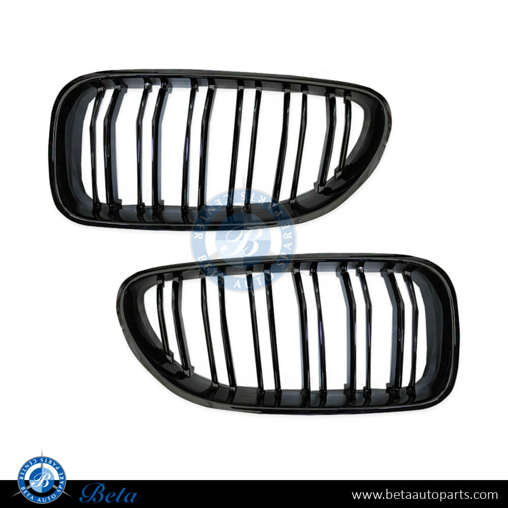 Radiator Grille Gloss Black color for BMW 6 Series F06/F12/F13 2012-2018 models, Part Number 51138050537 / 51138050538