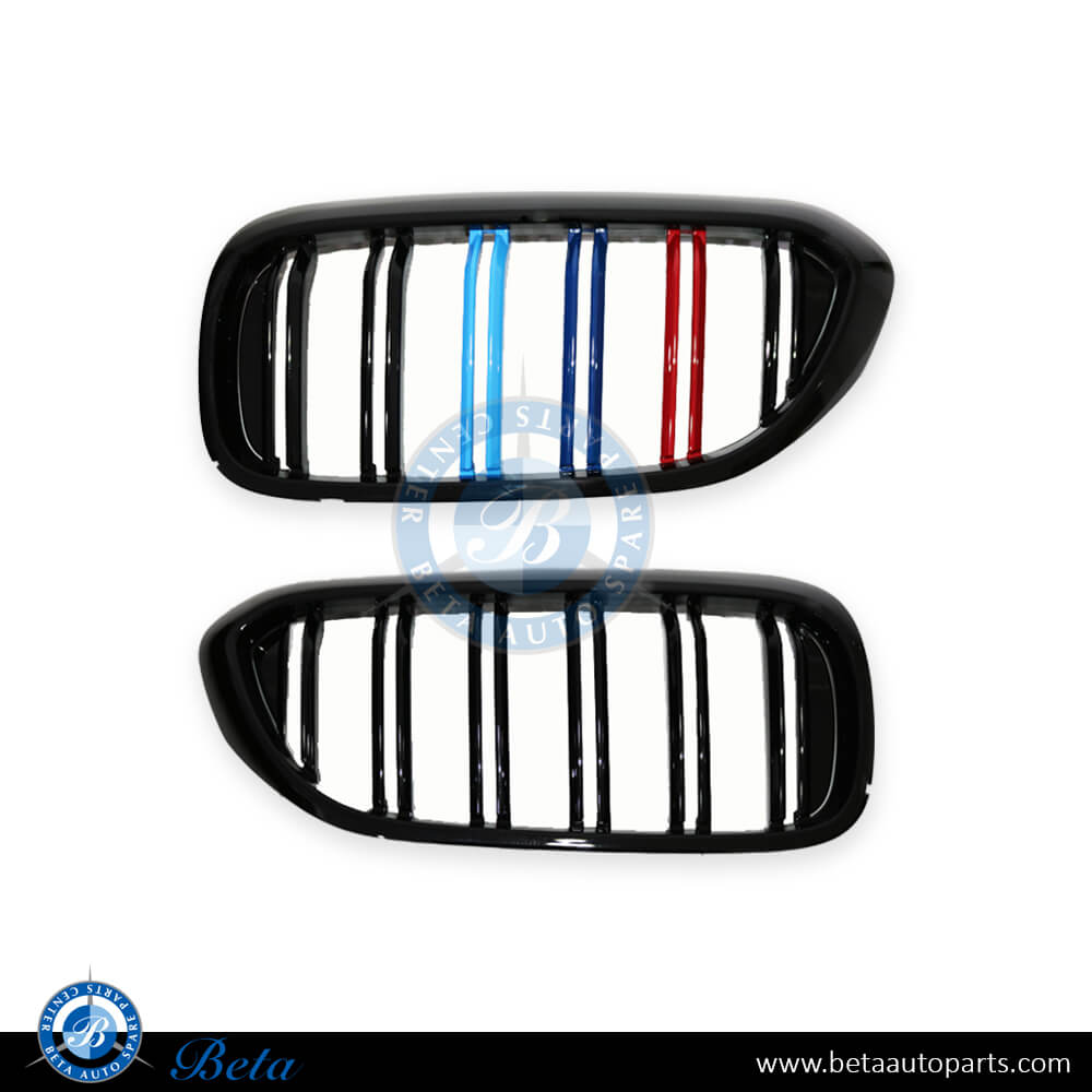 BMW 5 Series G30 (2017-2020), Grille 3 Color (Gloss Black), China, 51138070469 / 51138070470