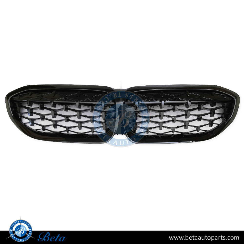 Grille Stars look Gloss Black color for BMW 3 Series G20 2019-up models, Part Number 51138075665