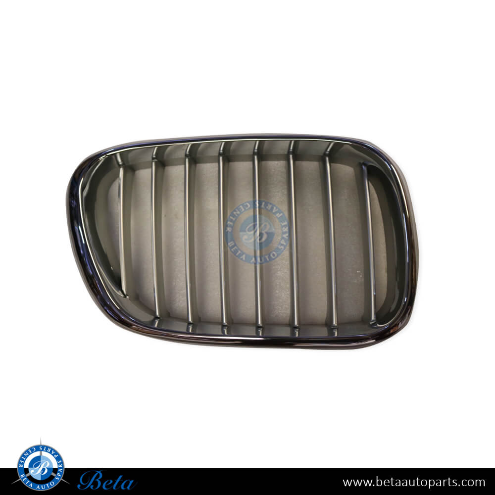 Right Side Radiator Grille - Chrome Titanium for BMW X5 E53 LCI 2000-2006 models, Part Number 51138250052