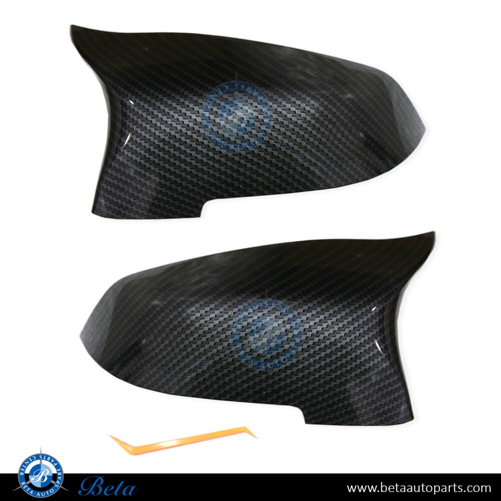 Mirror Covers M5 Look Carbon for BMW 5 Series F10 LCI 2014-2016 models, Part Number 51167308683 / 51167308684