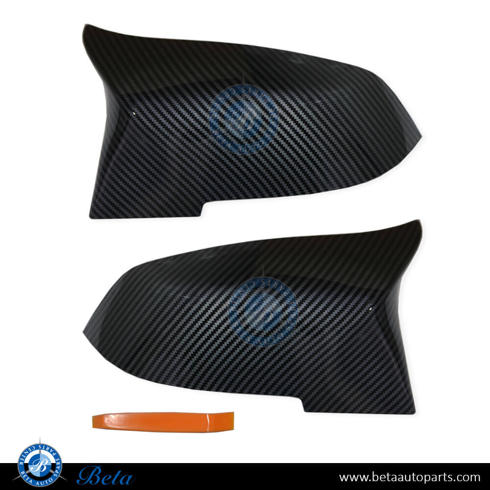 Mirror Covers M5 Look Carbon for BMW 3 Series / 4 Series F30 / F32 / F36 2012-2018 models, Part Number 51168059545 / 51168059546