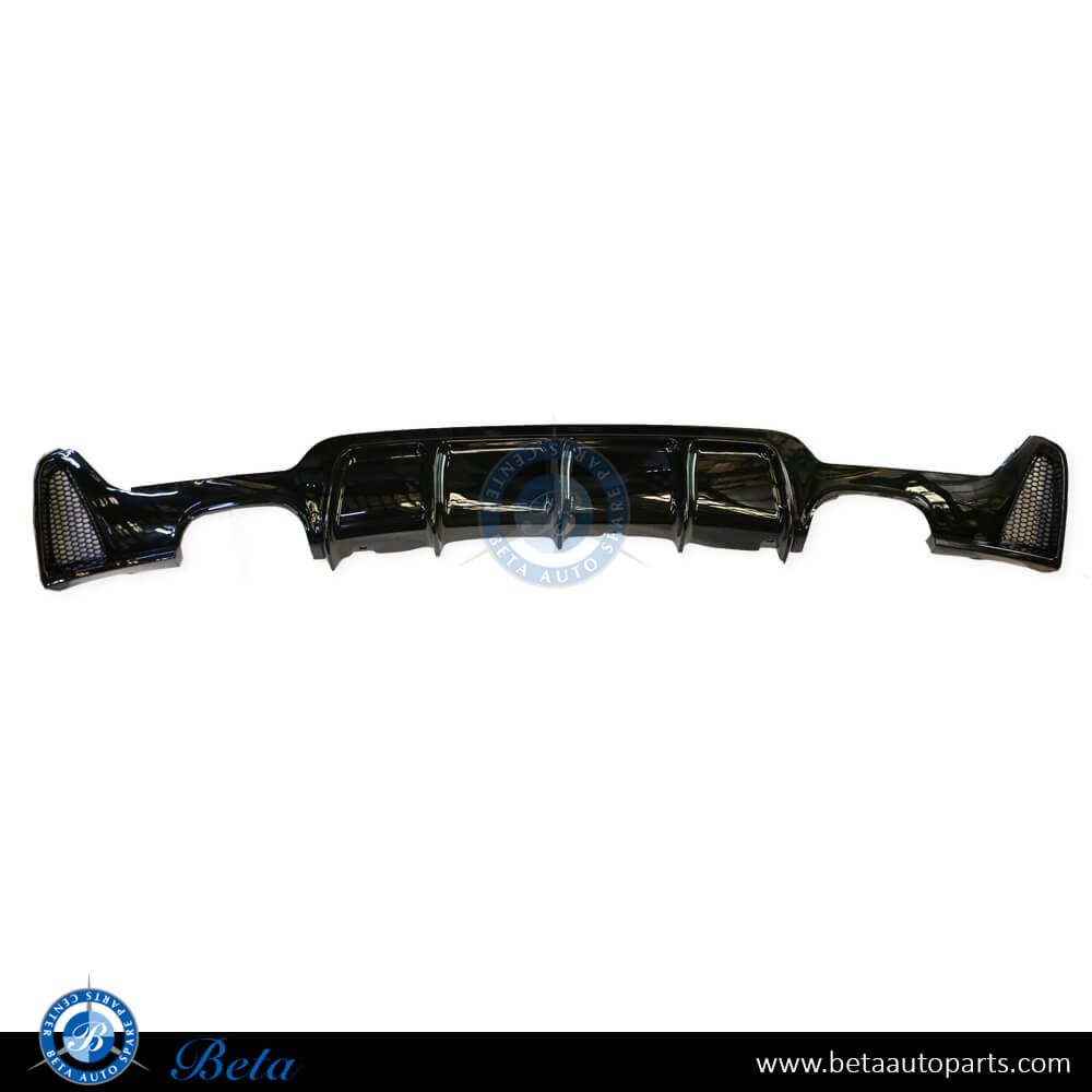 Rear Diffuser M4 look for M-Tek Gloss Black color for BMW 4 Series F32 2014-2020 models, Part Number 51192339218