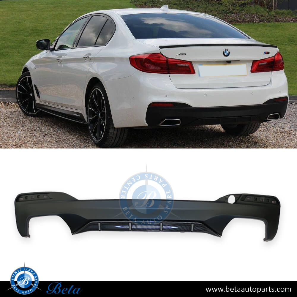 Rear Diffuser M-Performance for M550i Carbon for BMW 5 Series G30 2017-2020 models, Part Number 51192412410