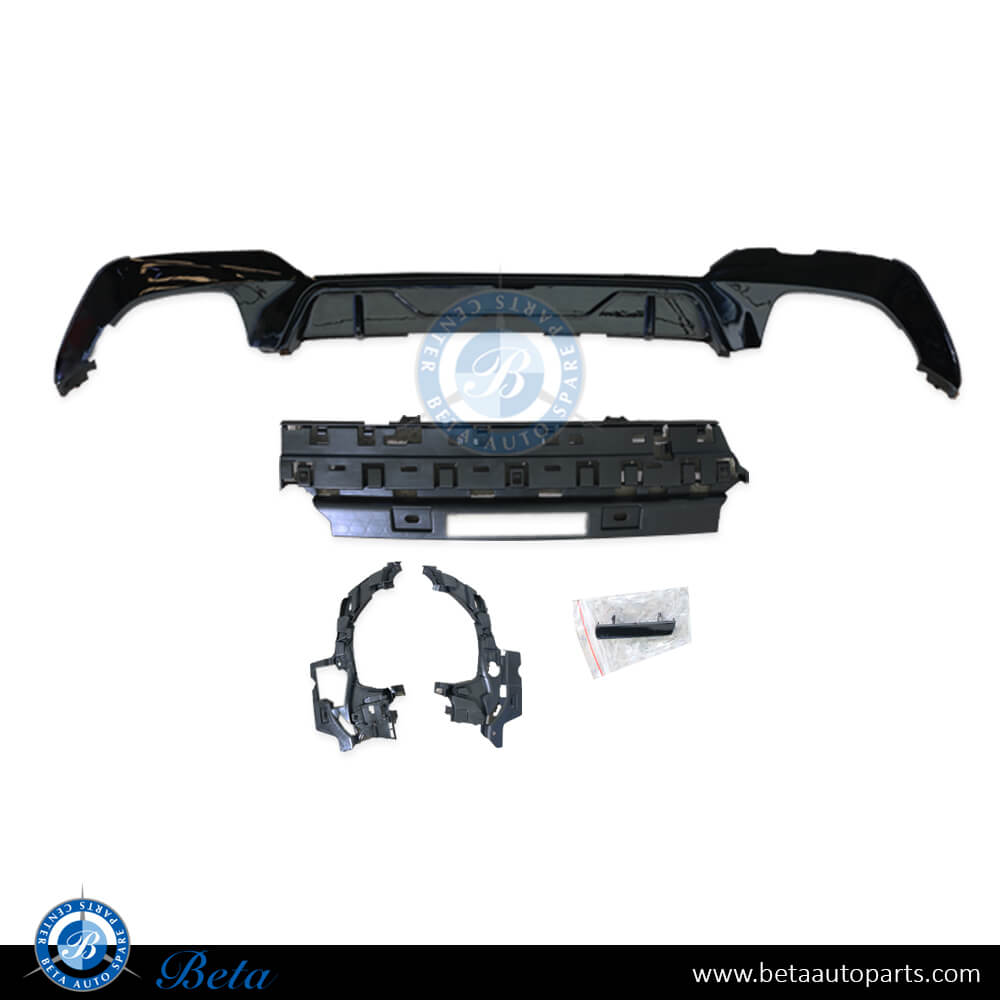 Rear Diffuser M-Performance for M-Tek 340i Gloass Black for BMW 3 Series G20 2019-Up models, Part Number 51192455859