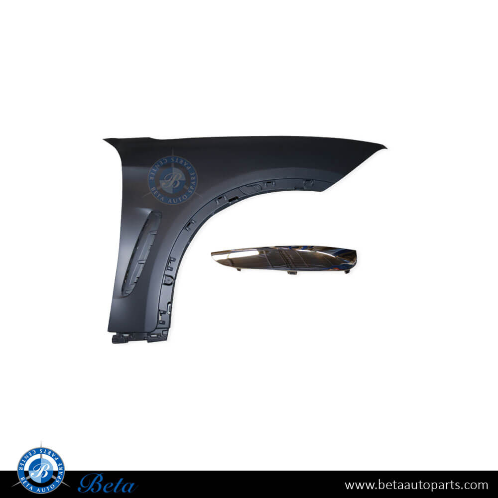 Right Side Fender without Side Lamp Hole for BMW X6 F16 2015-2019 models, Part Number 51657418956