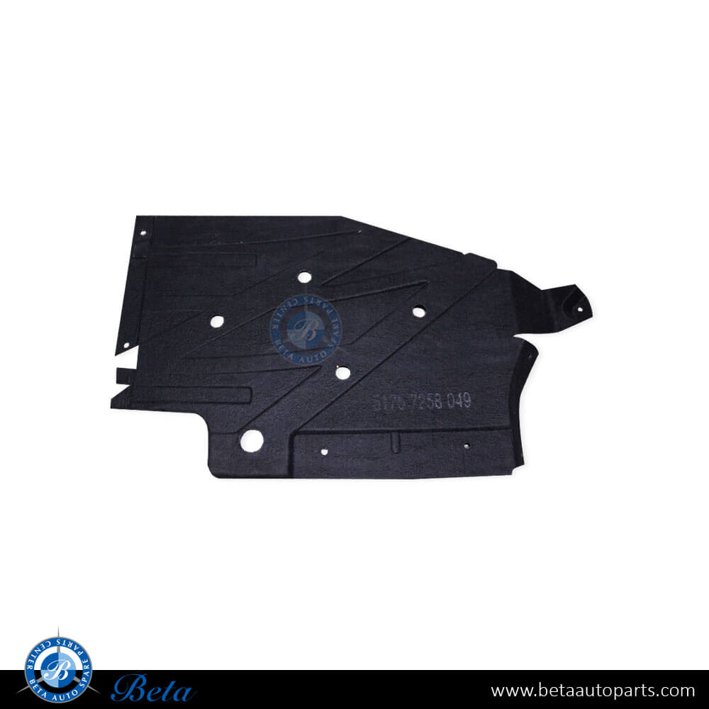 Right Side Coating Under Cover Small for BMW 3-4 Series F30/F34/F32/F36 2012-2020 models, Part Number 51757258050