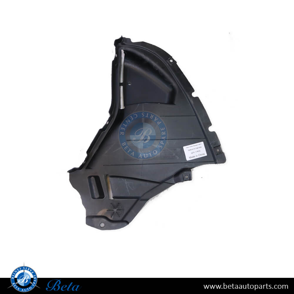 Left Side Front Wheel Fender Liner Triangular Cover for BMW 7 Series G11 / G12 2016 -Up models, Part Number 51757347023