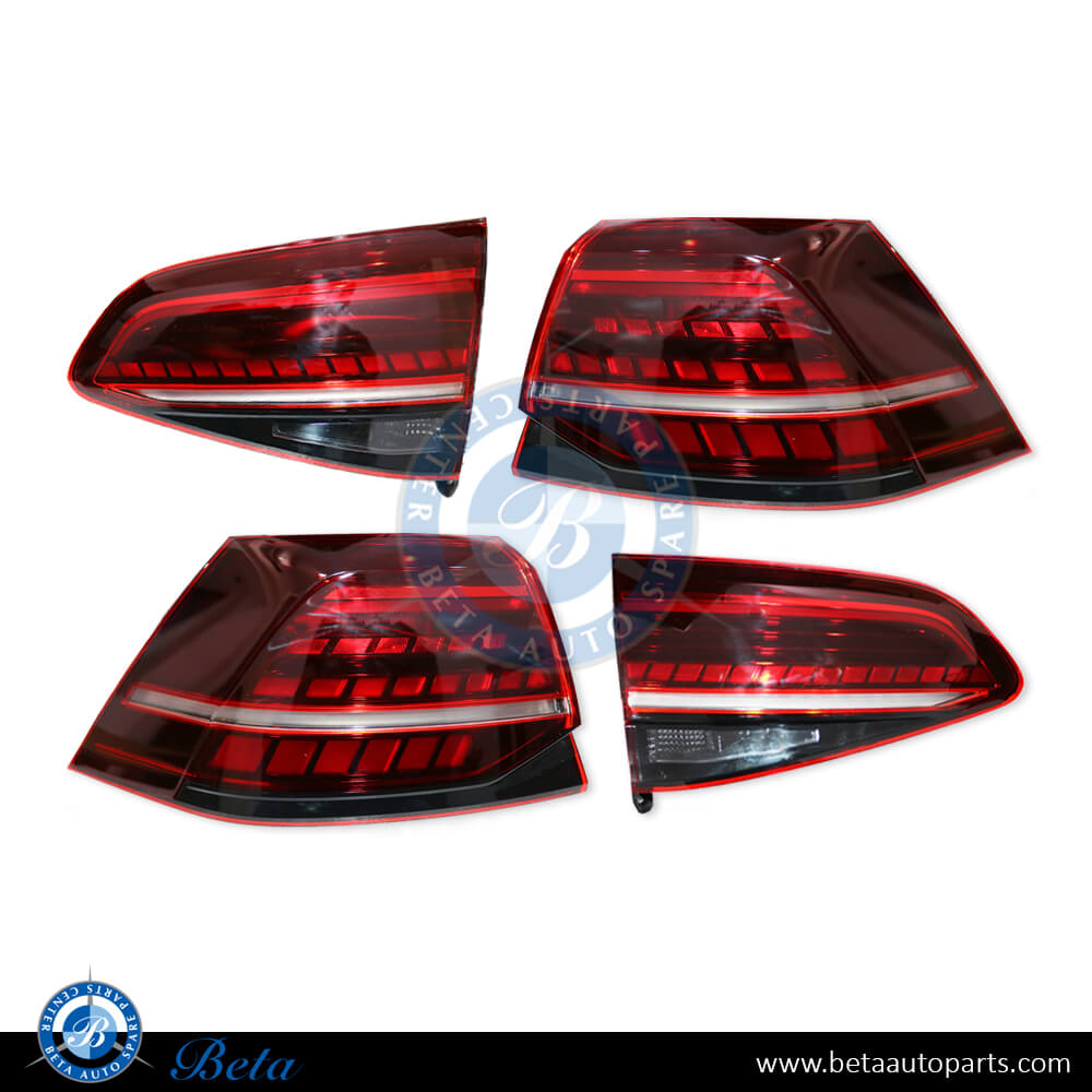 Tail lamp upgrade to full LED look for Volkswagen Golf 7.5 2017-2019 models, Part Number 5G0945095Q / 5G0945096Q