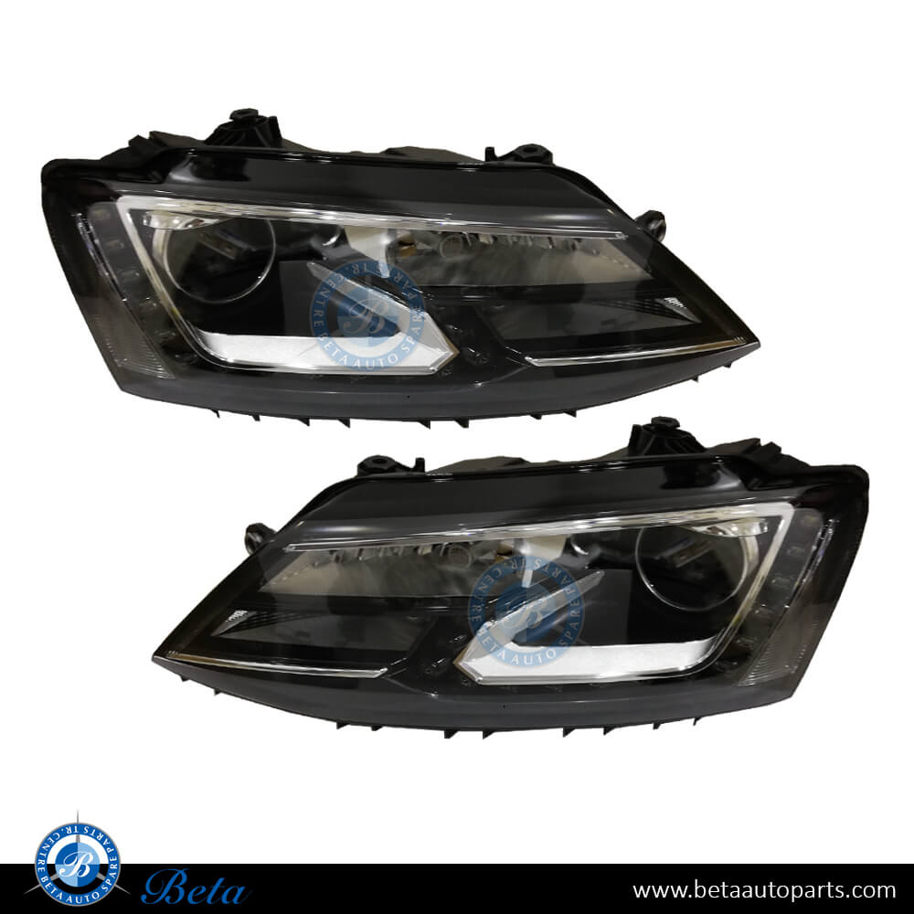 Headlamp Upgrade From Normal To Xenon Look for Volkswagen Jetta 2012-2018 models, Part Number 5C7941005A / 5C7941006A